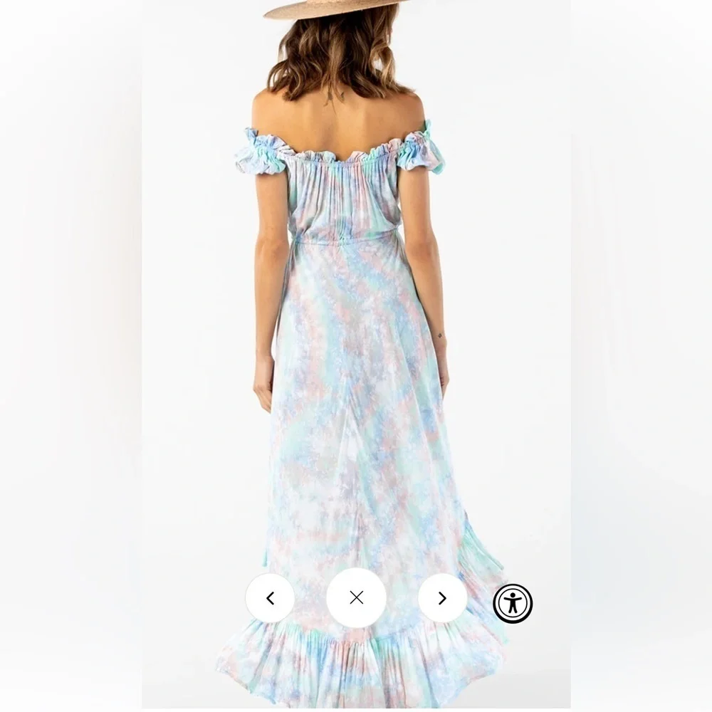 Tiara Hawaii riveria dress off the shoulder tyedye
